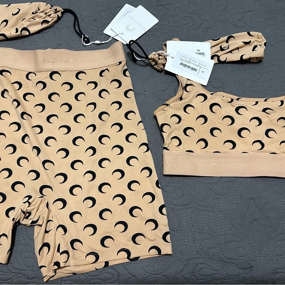 Marine Serre Tan and Black Crescent Moon, worn once - Picture 4 of 4